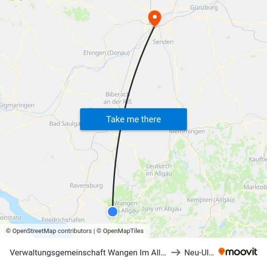 Verwaltungsgemeinschaft Wangen Im Allgäu to Neu-Ulm map