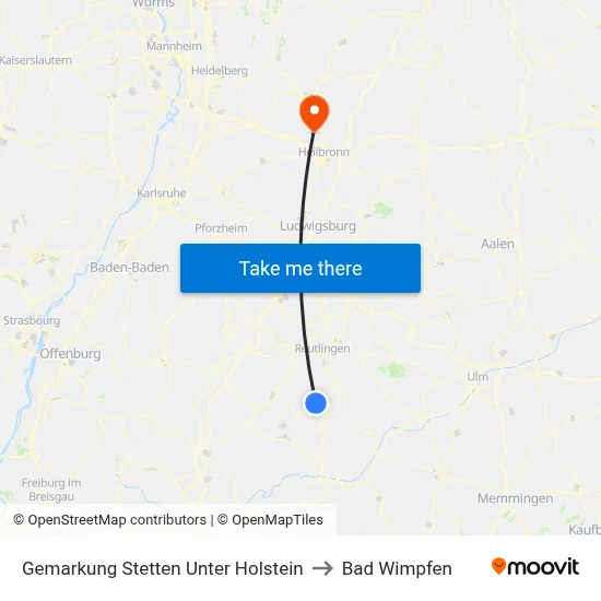 Gemarkung Stetten Unter Holstein to Bad Wimpfen map