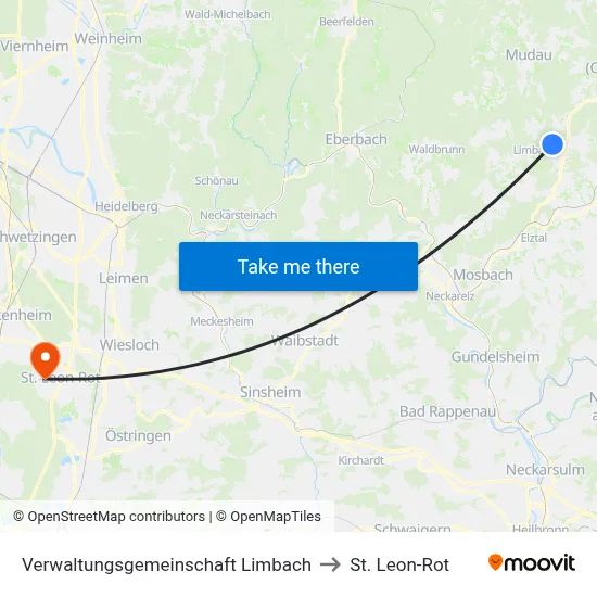 Verwaltungsgemeinschaft Limbach to St. Leon-Rot map