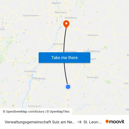 Verwaltungsgemeinschaft Sulz am Neckar to St. Leon-Rot map