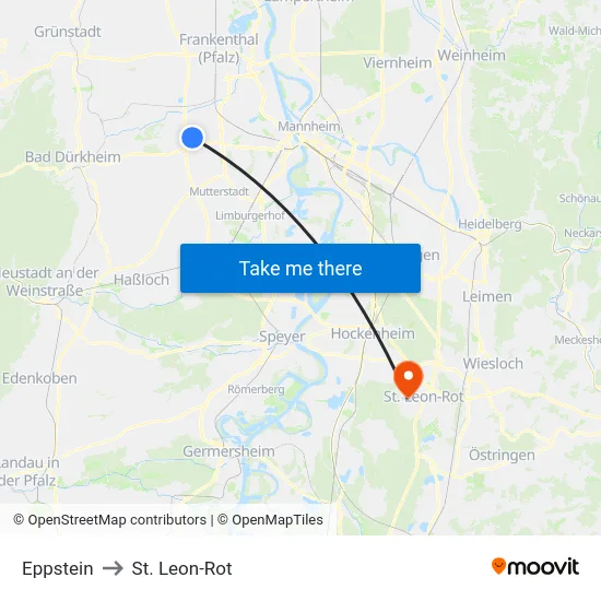 Eppstein to St. Leon-Rot map