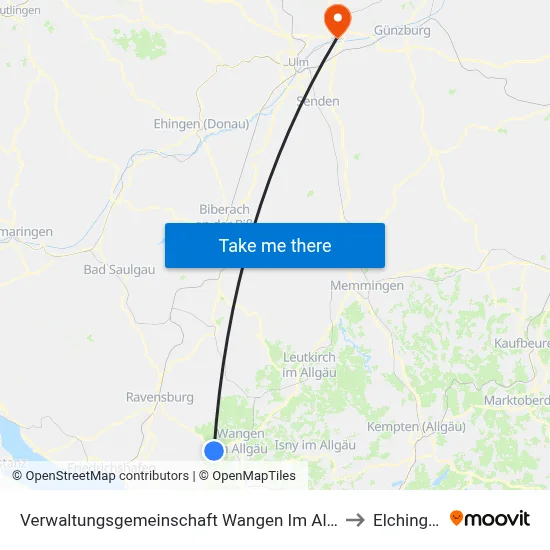 Verwaltungsgemeinschaft Wangen Im Allgäu to Elchingen map