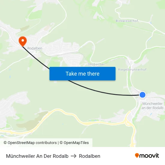 Münchweiler An Der Rodalb to Rodalben map