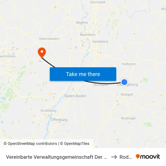 Vereinbarte Verwaltungsgemeinschaft Der Stadt Bietigheim-Bissingen to Rodalben map