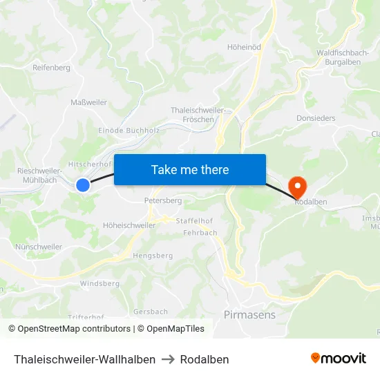 Thaleischweiler-Wallhalben to Rodalben map