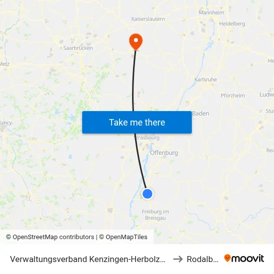 Verwaltungsverband Kenzingen-Herbolzheim to Rodalben map