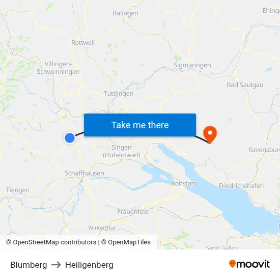 Blumberg to Heiligenberg map