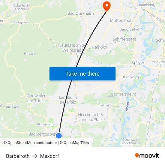 Barbelroth to Maxdorf map