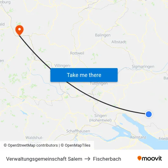 Verwaltungsgemeinschaft Salem to Fischerbach map