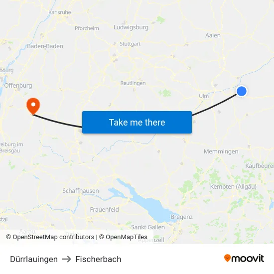 Dürrlauingen to Fischerbach map