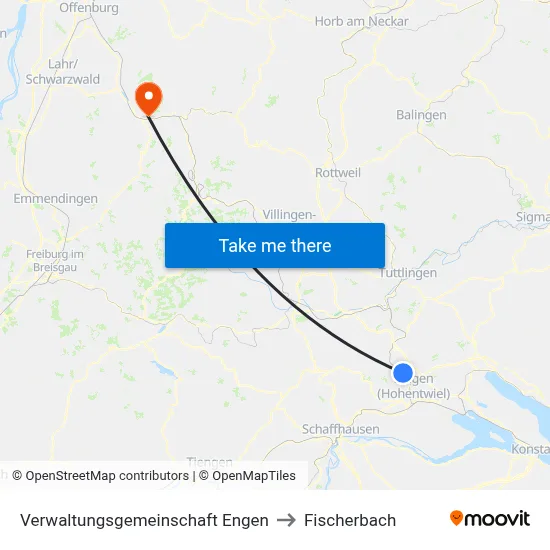 Verwaltungsgemeinschaft Engen to Fischerbach map