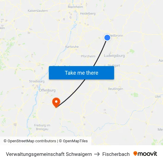 Verwaltungsgemeinschaft Schwaigern to Fischerbach map
