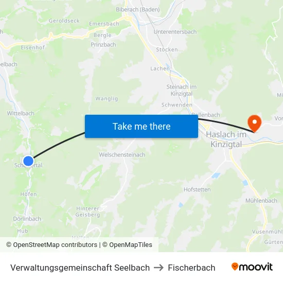 Verwaltungsgemeinschaft Seelbach to Fischerbach map
