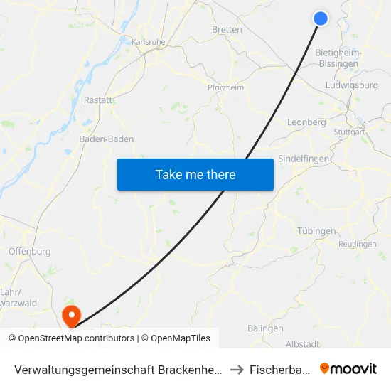 Verwaltungsgemeinschaft Brackenheim to Fischerbach map