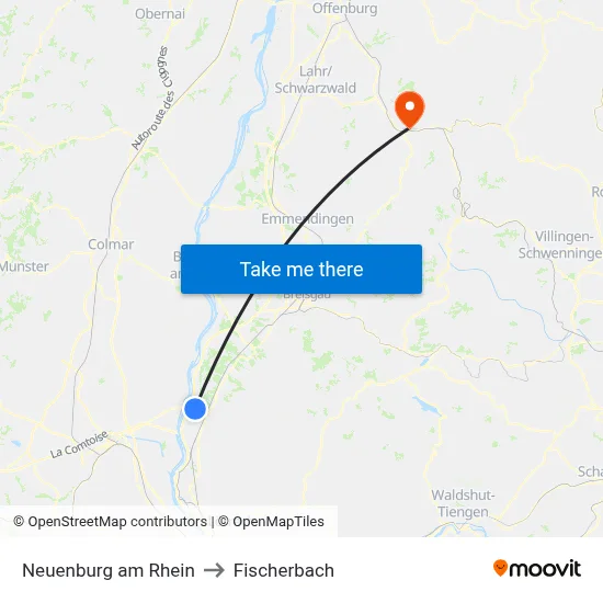 Neuenburg am Rhein to Fischerbach map