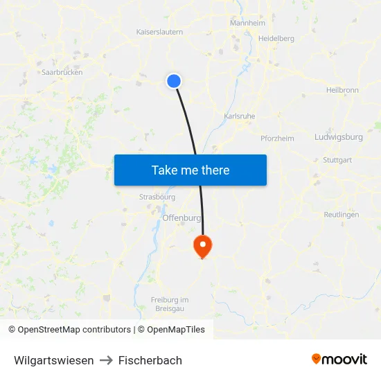 Wilgartswiesen to Fischerbach map