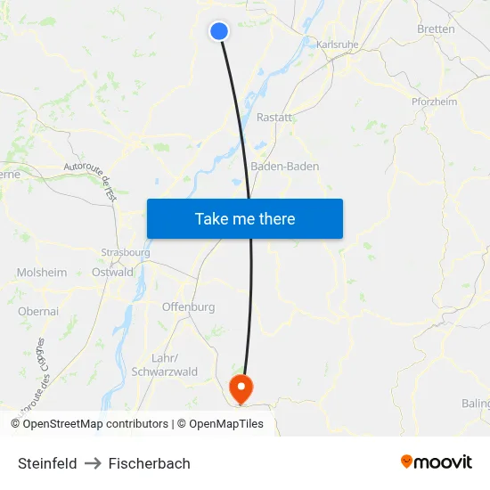 Steinfeld to Fischerbach map