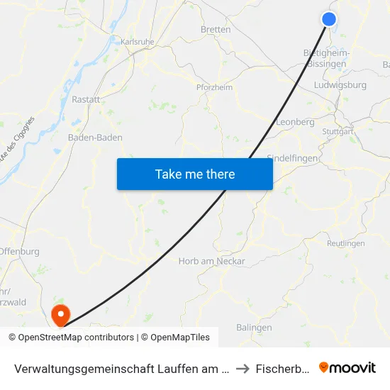 Verwaltungsgemeinschaft Lauffen am Neckar to Fischerbach map
