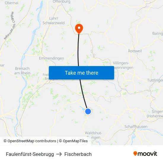 Faulenfürst-Seebrugg to Fischerbach map