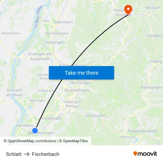 Schlatt to Fischerbach map