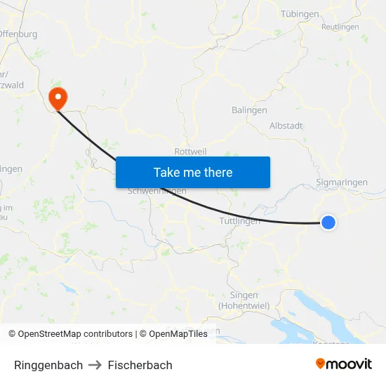 Ringgenbach to Fischerbach map
