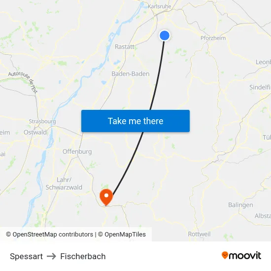 Spessart to Fischerbach map