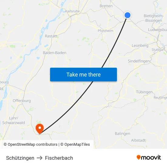 Schützingen to Fischerbach map