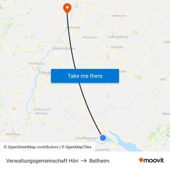 Verwaltungsgemeinschaft Höri to Bellheim map