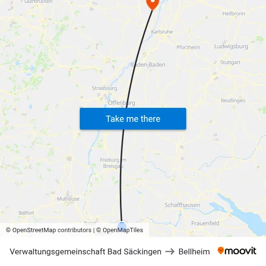 Verwaltungsgemeinschaft Bad Säckingen to Bellheim map