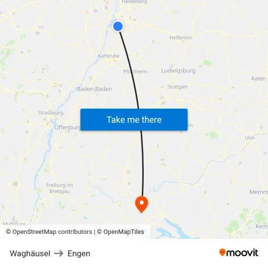 Waghäusel to Engen map