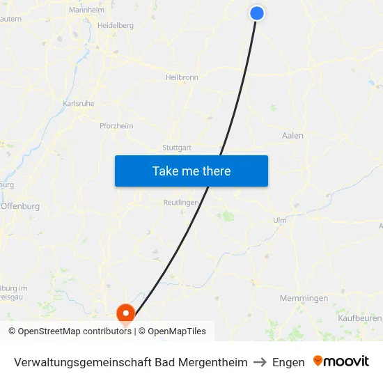 Verwaltungsgemeinschaft Bad Mergentheim to Engen map