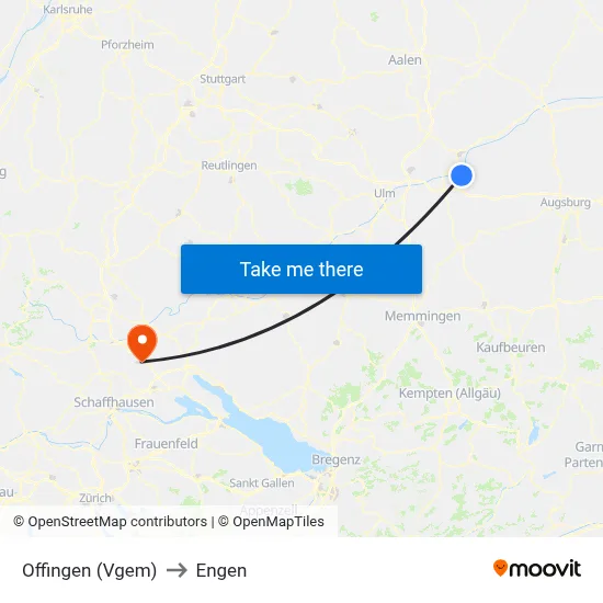 Offingen (Vgem) to Engen map