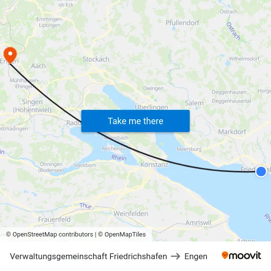 Verwaltungsgemeinschaft Friedrichshafen to Engen map