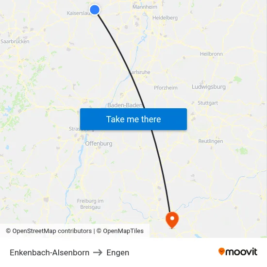 Enkenbach-Alsenborn to Engen map