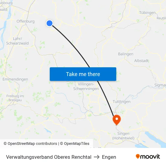 Verwaltungsverband Oberes Renchtal to Engen map