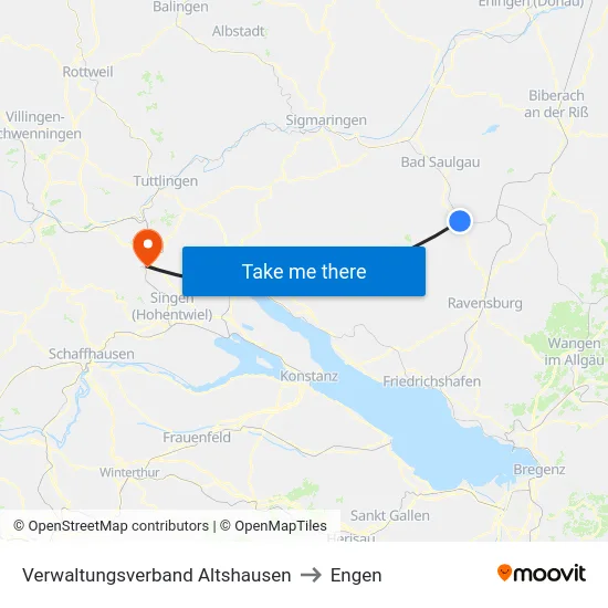 Verwaltungsverband Altshausen to Engen map
