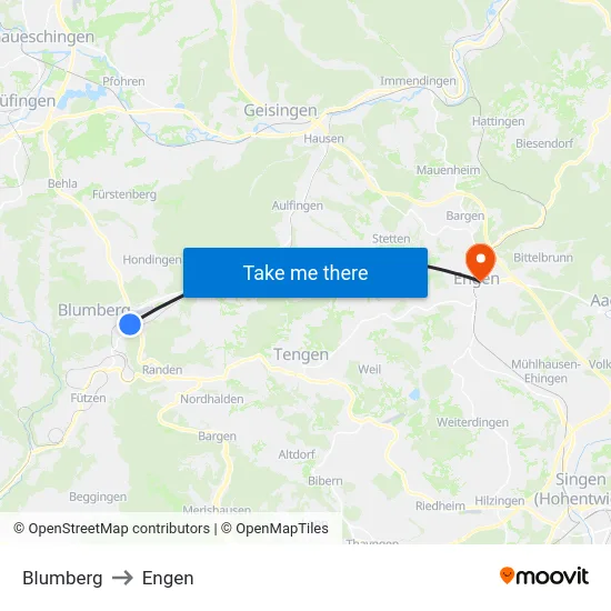 Blumberg to Engen map