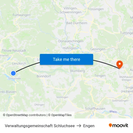 Verwaltungsgemeinschaft Schluchsee to Engen map