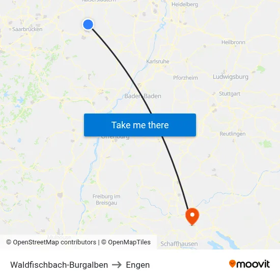 Waldfischbach-Burgalben to Engen map