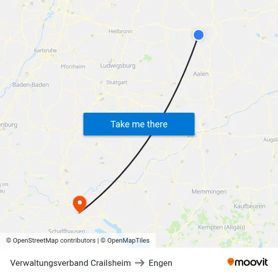 Verwaltungsverband Crailsheim to Engen map