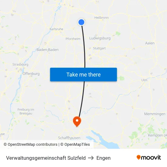 Verwaltungsgemeinschaft Sulzfeld to Engen map
