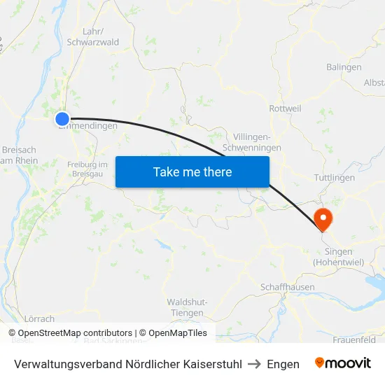 Verwaltungsverband Nördlicher Kaiserstuhl to Engen map