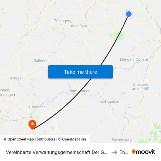 Vereinbarte Verwaltungsgemeinschaft Der Gemeinde Deggingen to Engen map
