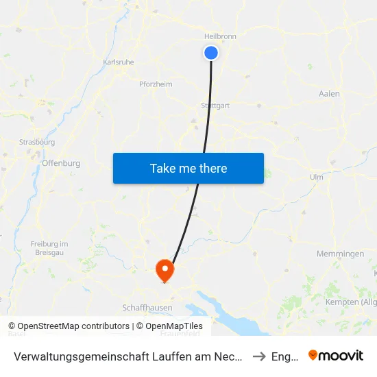 Verwaltungsgemeinschaft Lauffen am Neckar to Engen map