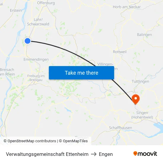 Verwaltungsgemeinschaft Ettenheim to Engen map