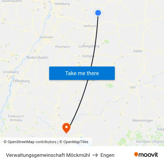 Verwaltungsgemeinschaft Möckmühl to Engen map