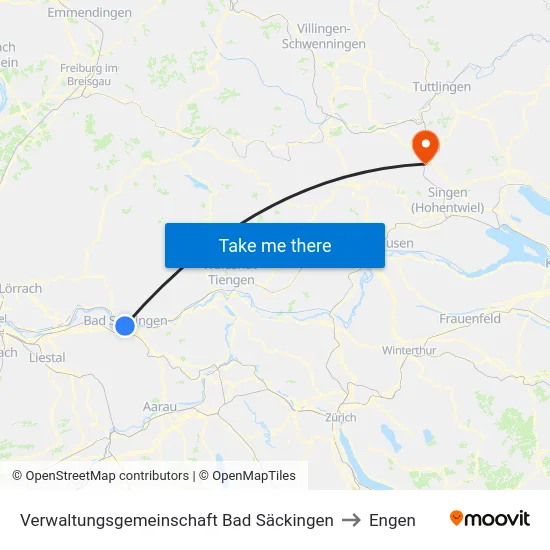 Verwaltungsgemeinschaft Bad Säckingen to Engen map