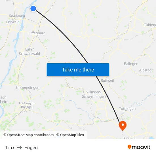 Linx to Engen map
