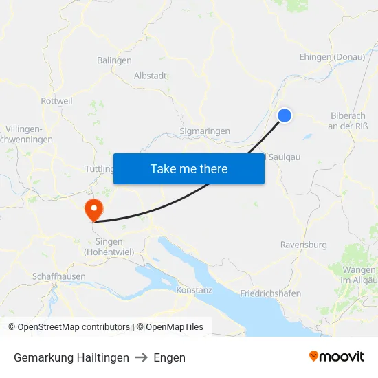Gemarkung Hailtingen to Engen map