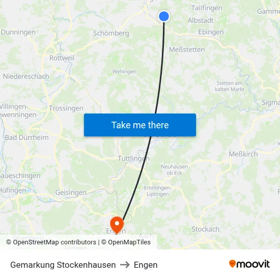 Gemarkung Stockenhausen to Engen map
